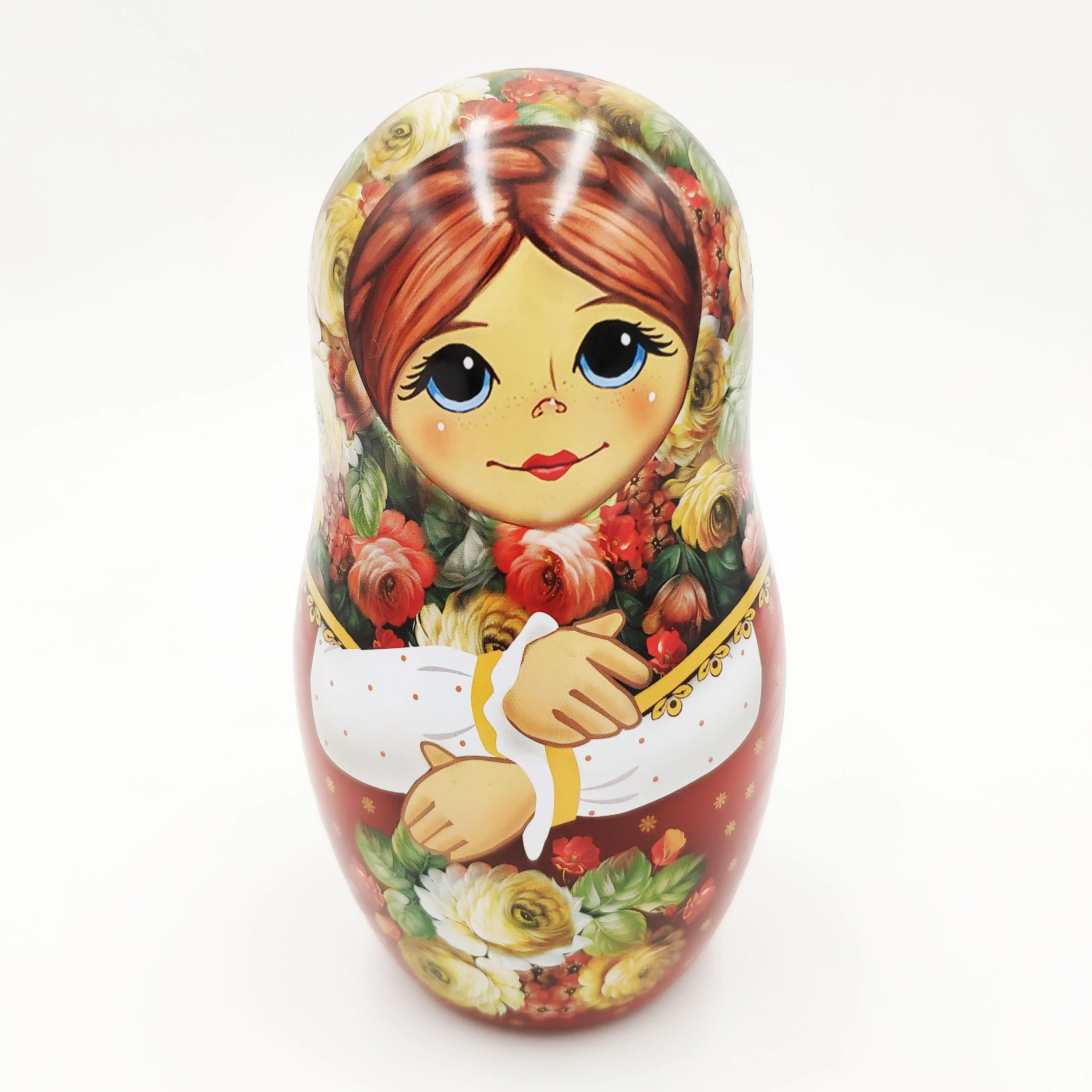 Оптовая продажа популярная Рождественская металлическая русская жестяная коробка для