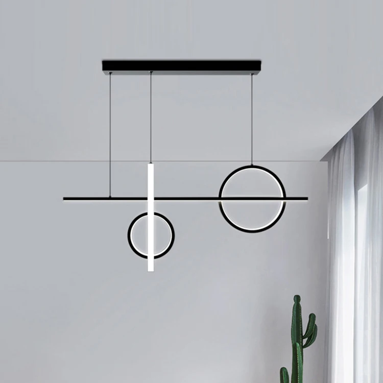 Hanging Pendant Living Room For Home Round LED Modern Long Chandelier Simple Ceiling house Pendant Lights kitchen Island