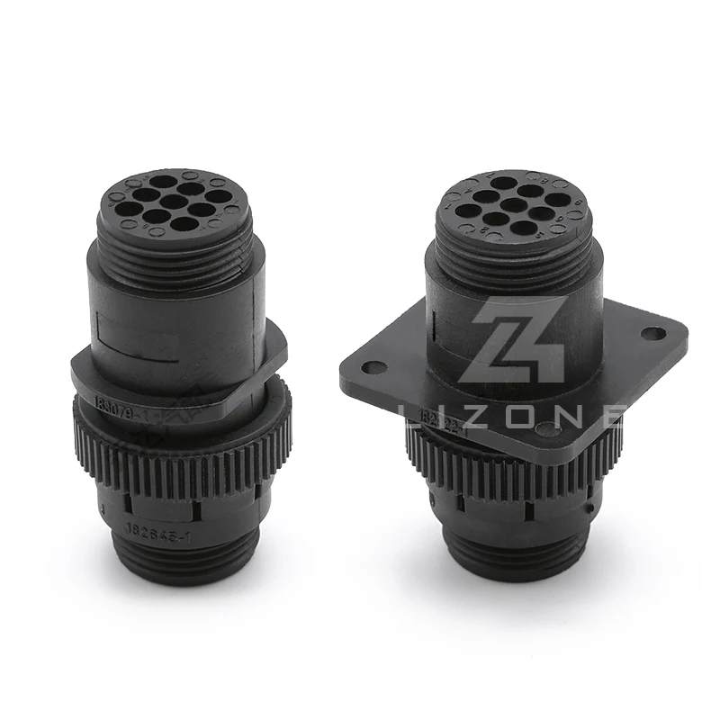 182645-1 9P Automobile Waterproof Connector Amp Aviation plug male and female connector with flange 174877-2