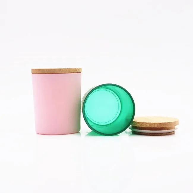 Оптовая продажа, Рождественские декоративные круглые Красочные Синие Пустые роскошные стеклянные банки для свечей с индивидуальным логотипом