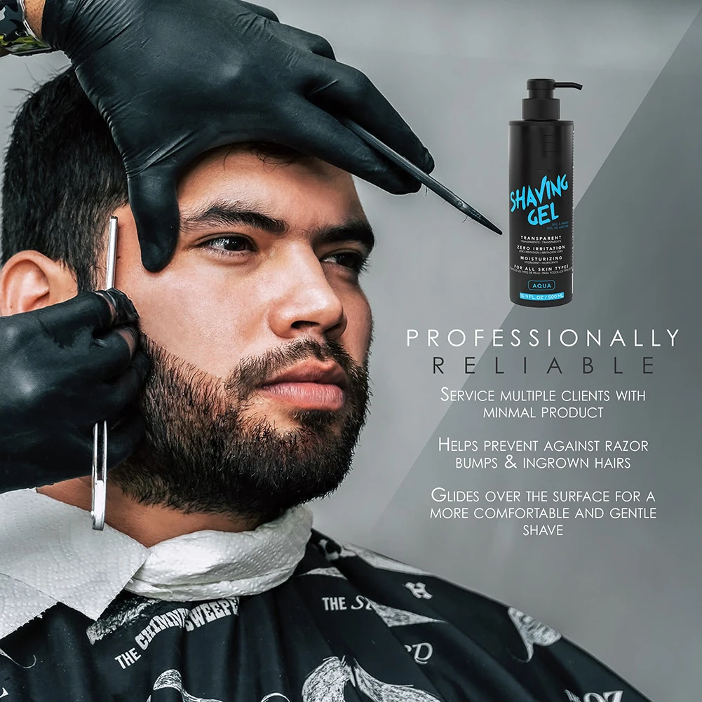 Beard Care Private Label Barber Shaving Gel Aloe Vera Vitamin E Moisturizing Soothing Mens Grooming Shaving Gel For Men