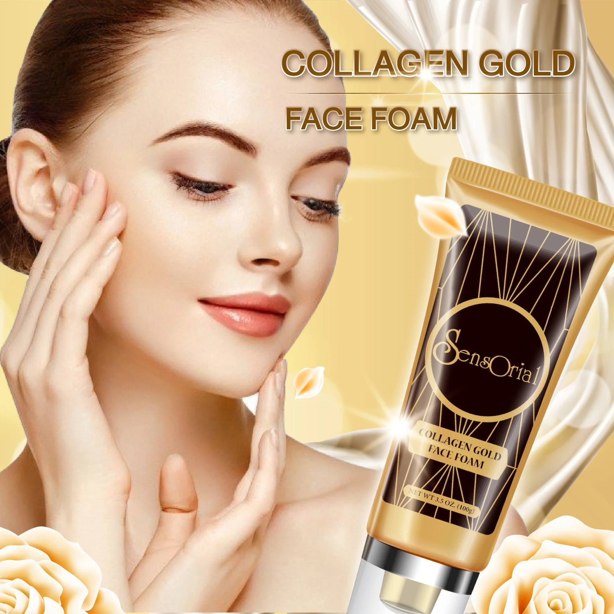 Sensorial Collagen Gold Baby Face Foam Cleansing Whitening Anti Wrinkles 100 g