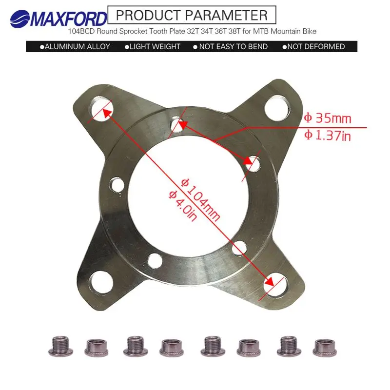 Колесо цепи MAXFORD BBS01 BBS02 32T 34T 36T 38T 46T 52T для комплекта двигателей Bafang замены электровелосипеда