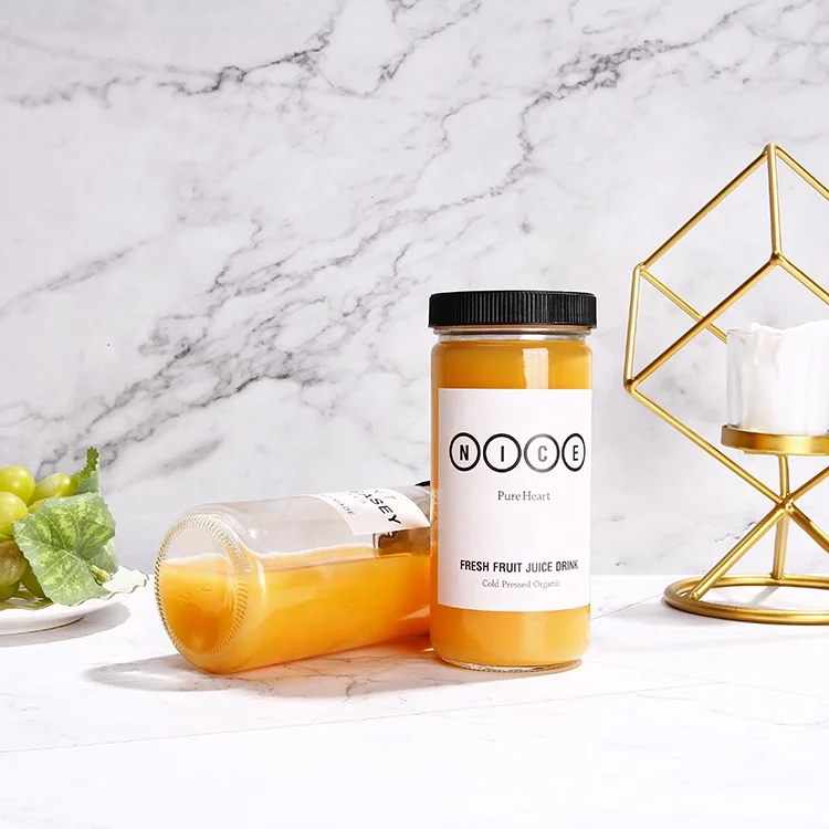  250ml Cylinder Round Glass Food Storage Jar Honey Jam Sauce