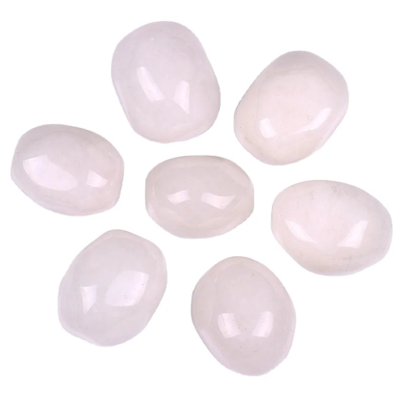Bulk Store White Stone gemstone lucky stone white jade tumbled stone