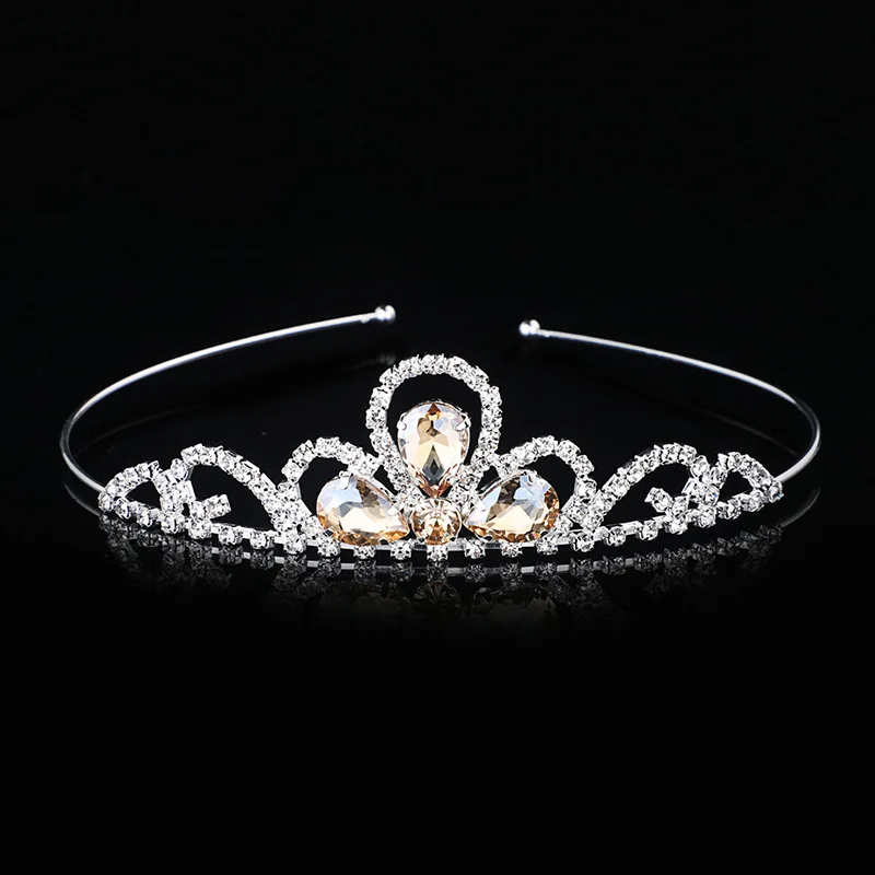 Crystal Rhinestone Vintage Royal Baroque Queen King Bride Crowns Masquerade Bridal Crown Tiara for Kids 4005