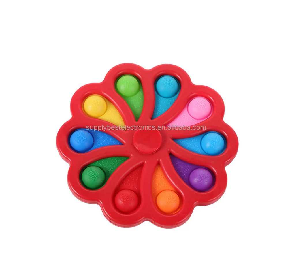 New Novelty Fidget Spinner Squeeze Sensory Toy Anti Stress Spinning Adult Kids Funny Flip Finger Toys Push It Bubble Fidget Toys