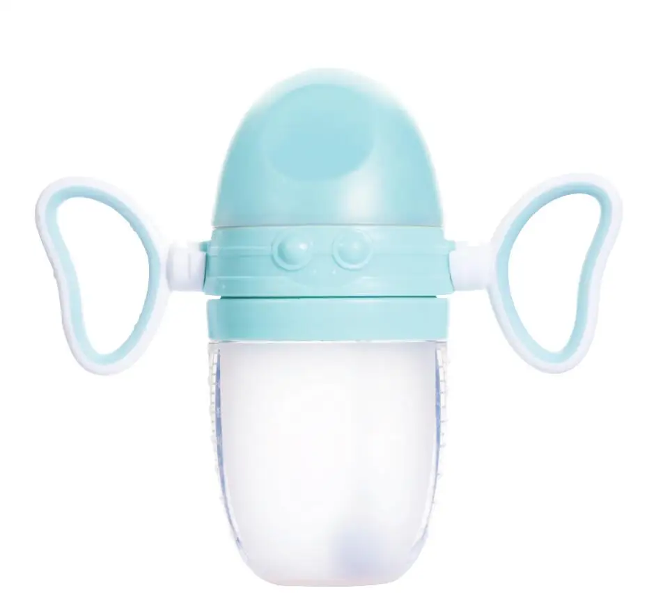 Wing Of Angel handle Baby Milk Food grade Feeding Bottle Wide Neck with BPA free Feeding Nipple Bottle For Breastfed Babies