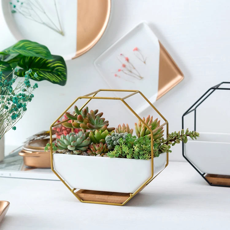 Nordic Style Table Office Desk Ceramic Handing Wall Planter Pot Indoor OEM