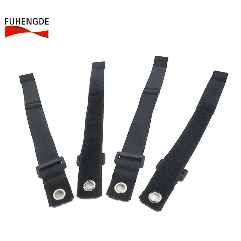 20*200 mm Adjustable Eyelet Hook And Loop Cable Tie With Buckle Strap On Cheap Price