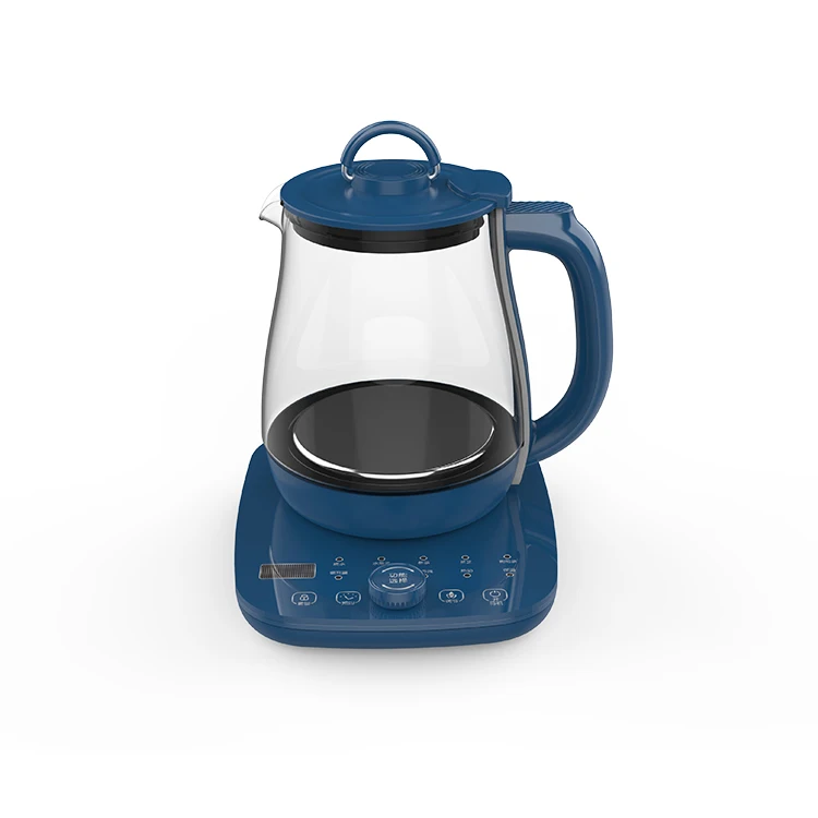 
Стеклянный фильтр для чайника темно-синего цвета, устойчивый к высоким температурам, с большой нагревательной емкостью 