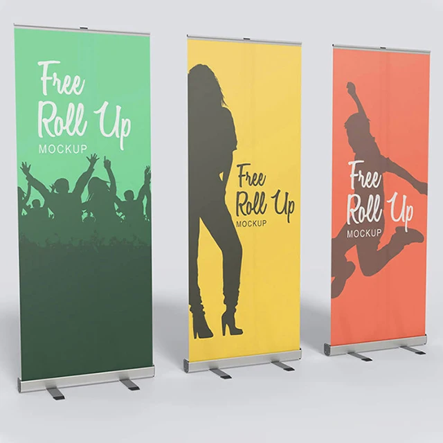 80*200cm display advertising rollup horizontal outdoor banner stand advertising roll up stand retractable wide base banner stand