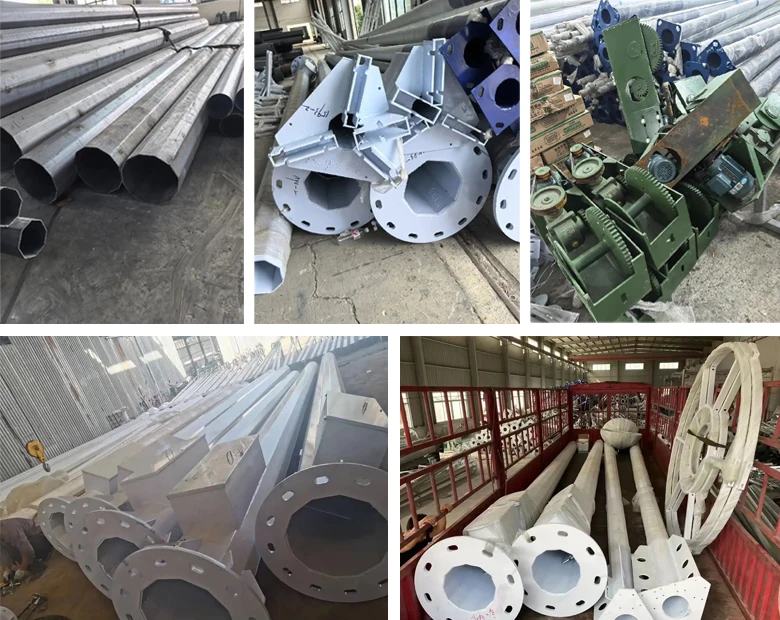 Factory Price Hot dip galvanised powder spraying Customized 15-45 meters high mast light with lifting system high mast light