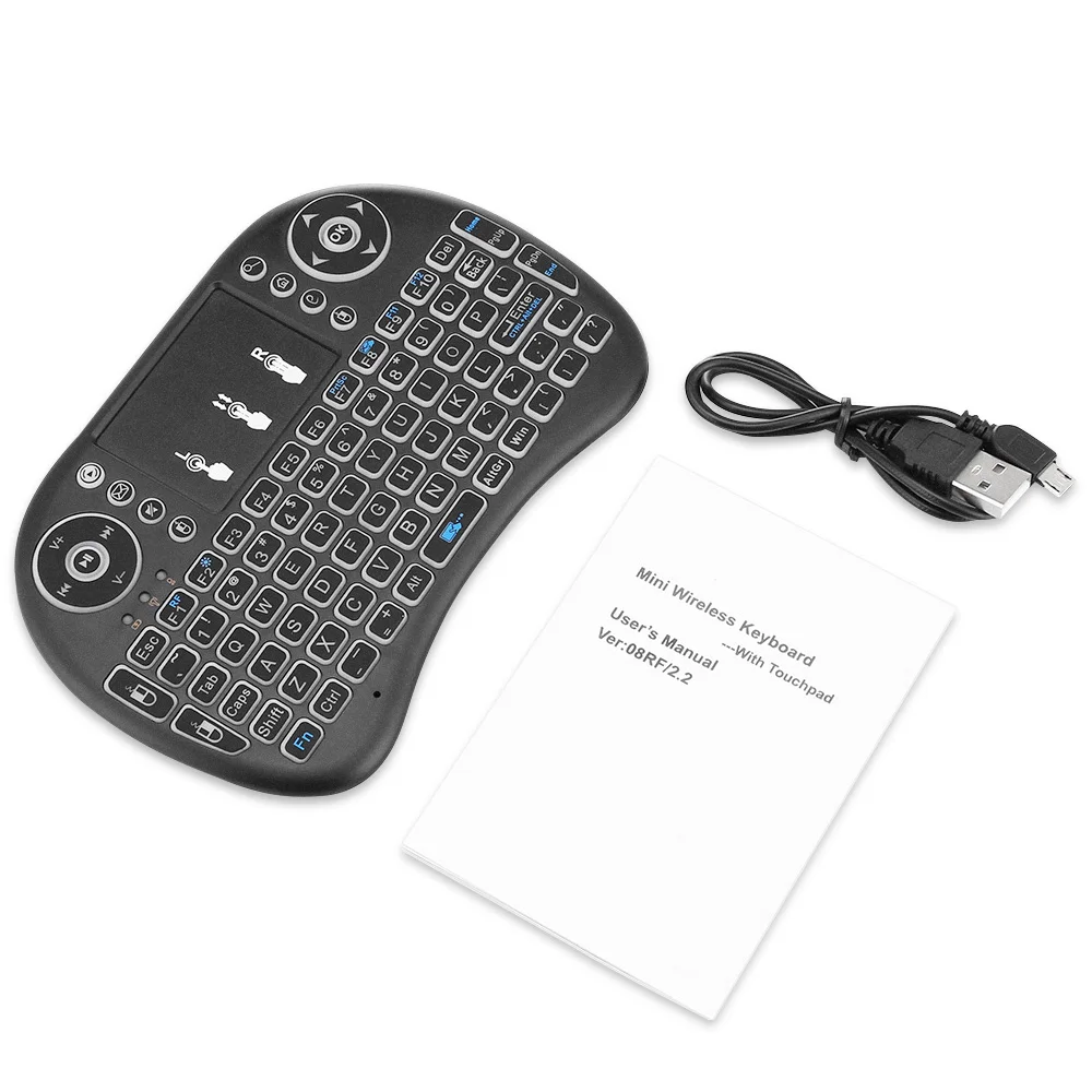 2.4GHz Mini Wireless Keyboard RGB Breathing Lamp Programmable Backlit Mouse Fly 2-in-1 Set Laptops USB Interface Battery Power