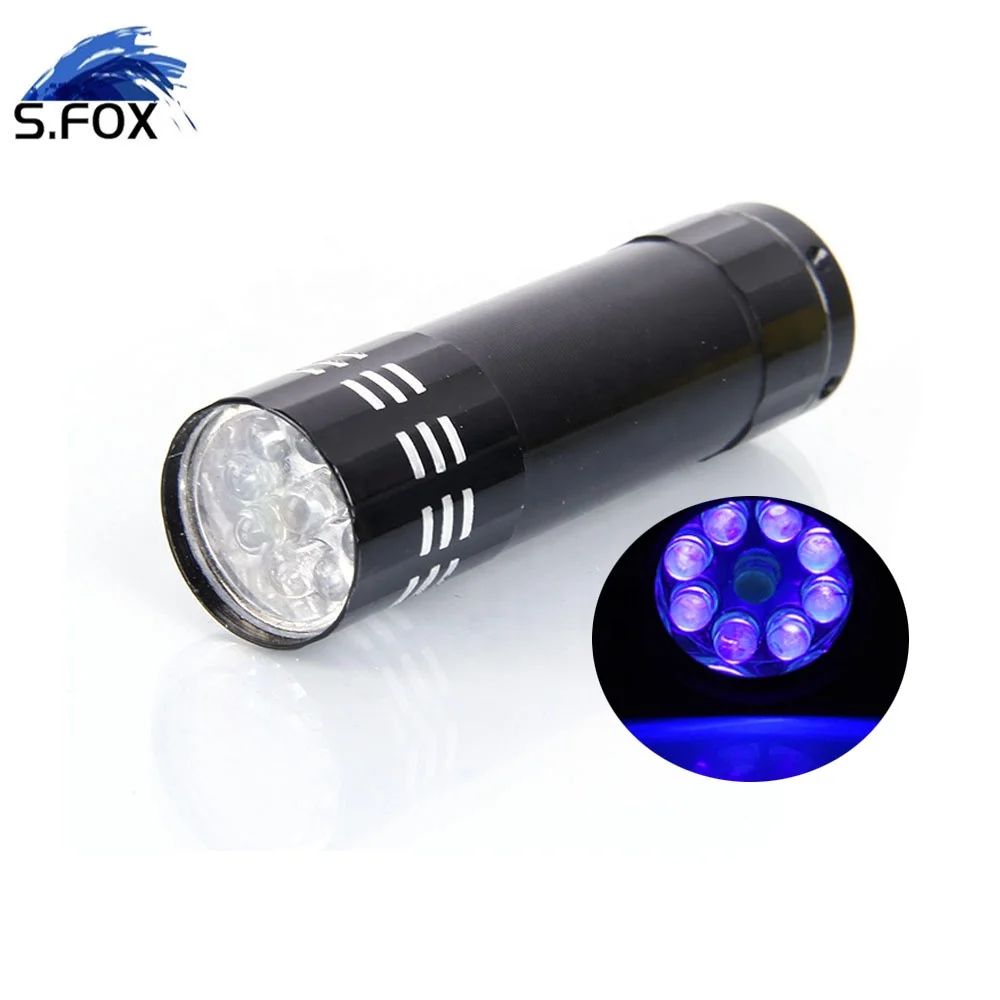 Promotional Multi-color LED High Power Flashlight 9leds Mini Light Torch for Gift