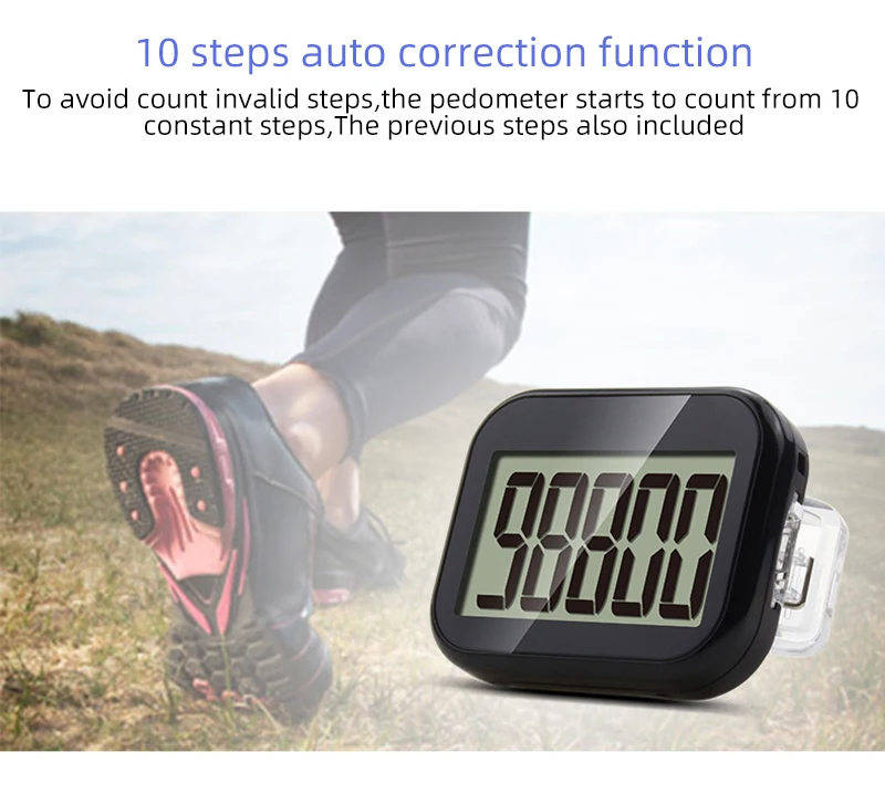 J&R New Product Gift Ideas Logo Customized Small Mini Gadget Portable Digital 3D 99999 Steps Tracker Counter for Shoes