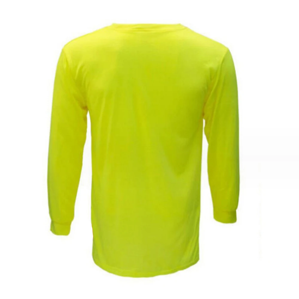 wholesale high quality Yellow Construction Hi Vis Long Sleeve Safety Orange T Shirt Reflective