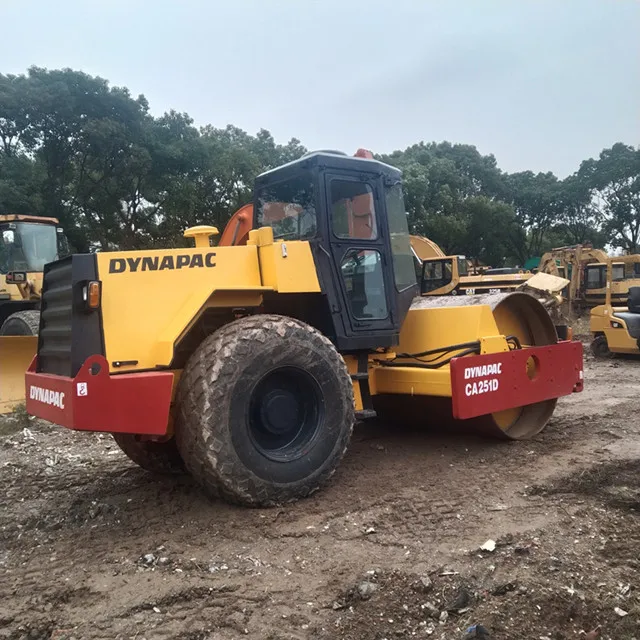 Cost effective Used Dynapac CA251D  Drum Roller Road Construction Machinery good quality low price in shanghai