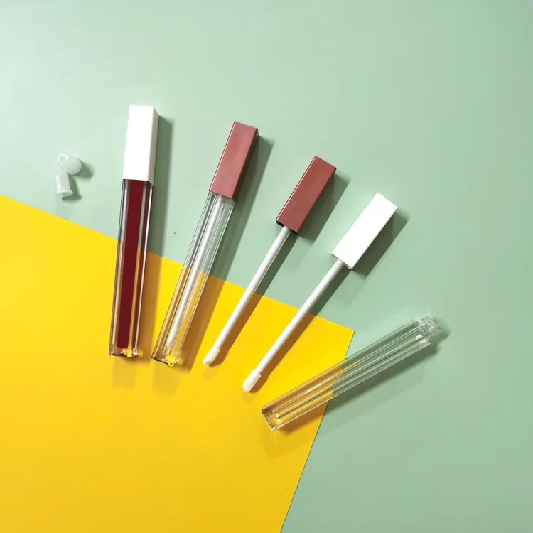 Plastic packaging eyeliner concealer liquid bottle diy lip gloss tube 2ml round fine rectangular lip glaze empty tube