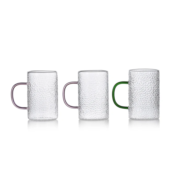 Microwave Milk Glass Cup Home High Quality Heat Resistant Borosilicate Glass Tea Cup with Handle 100ml 120ml 150ml