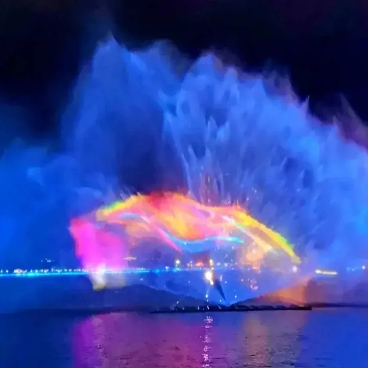 Fashionable Water Screen Fountain Musical Dancing Fountain with Colorful Lights