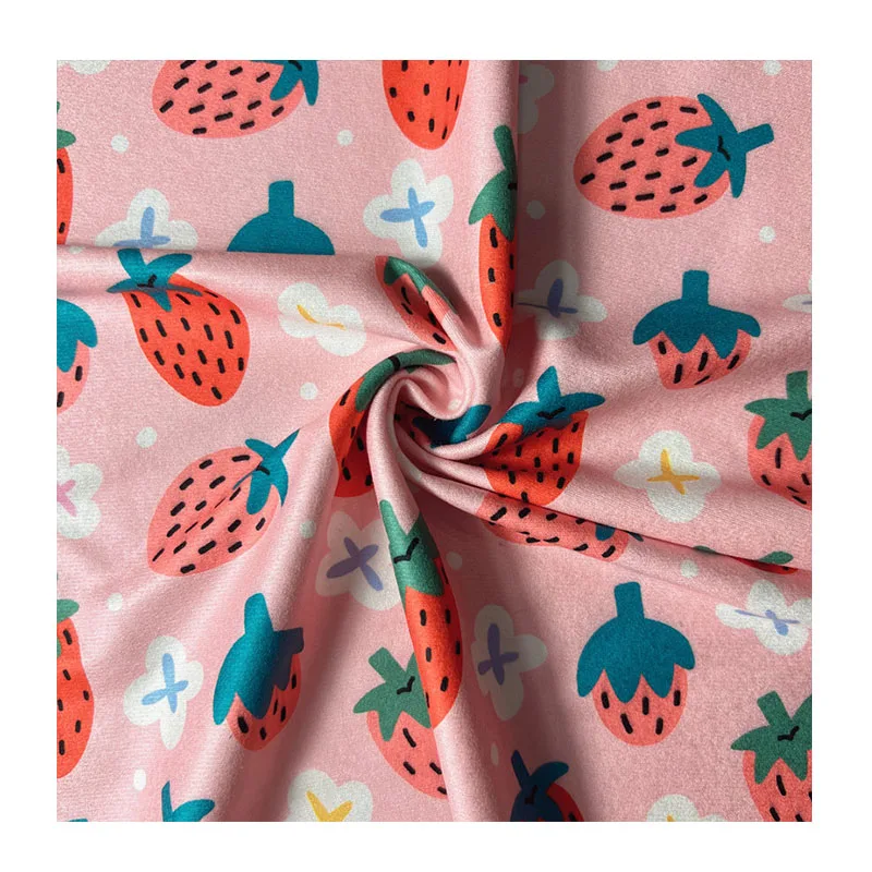 High Quality Wholesale Double Brushed Floral Printed DBP Milk Silk Jersey Fabric for Baby Garment