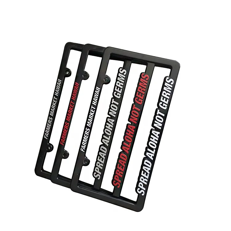 Jutien matt black powder coating US standard license plate cover