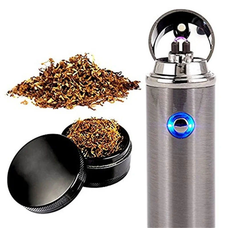 Metal Cigar Pipe Lighter Electronic Rechargeable Flameless USB Smoking Accessories Lighters Best Business Gift