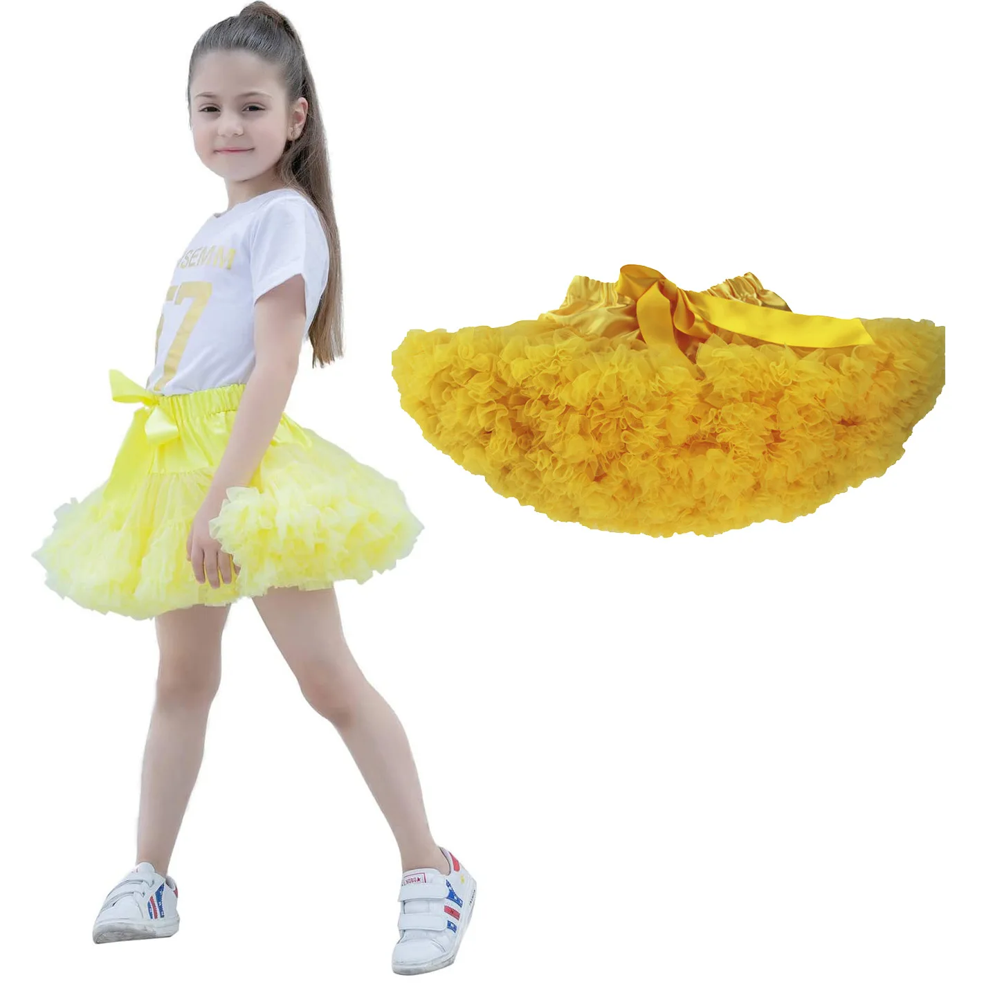 Princess Party 0-8Y Bow Petticoat Ballet Pettiskirt Clothes Fluffy Baby Tutu For Newborn RTTD-002