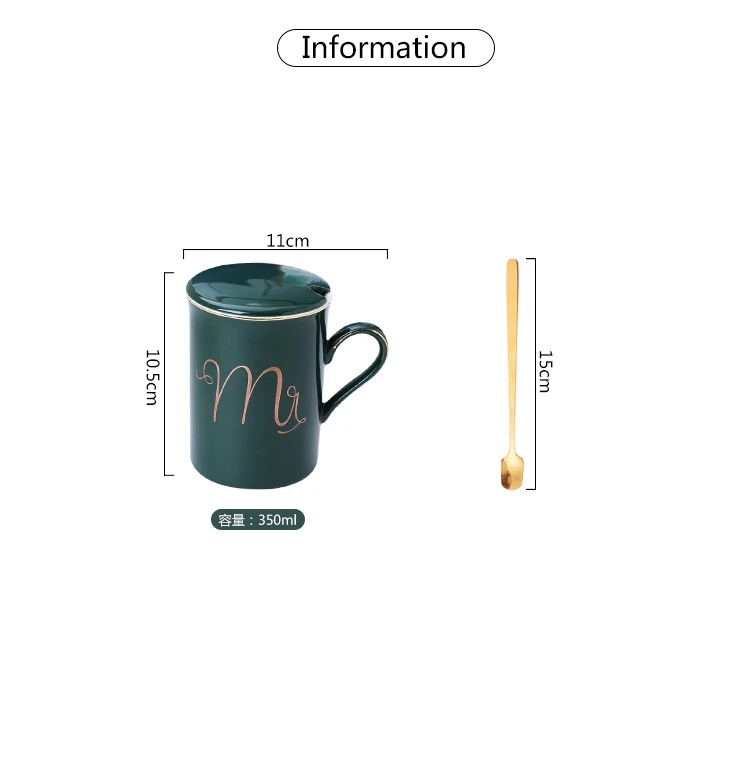 XMas mr and mrs coffee mugs with lid ceramic mug wholesale bone china mug