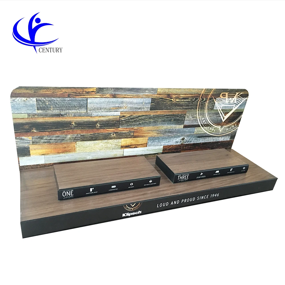 Гарнитура дисплей пользовательские супермаркет продвижение выставочный ПВХ гарнитура bluetooth динамик дисплей стенд