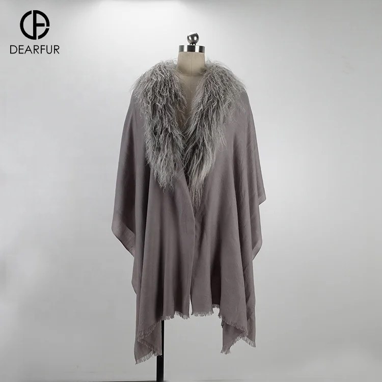 Winter Fluffy Fur Scarves Full Fur Hand Knitted Real Fox Fur Neck Collar Wool Shawls