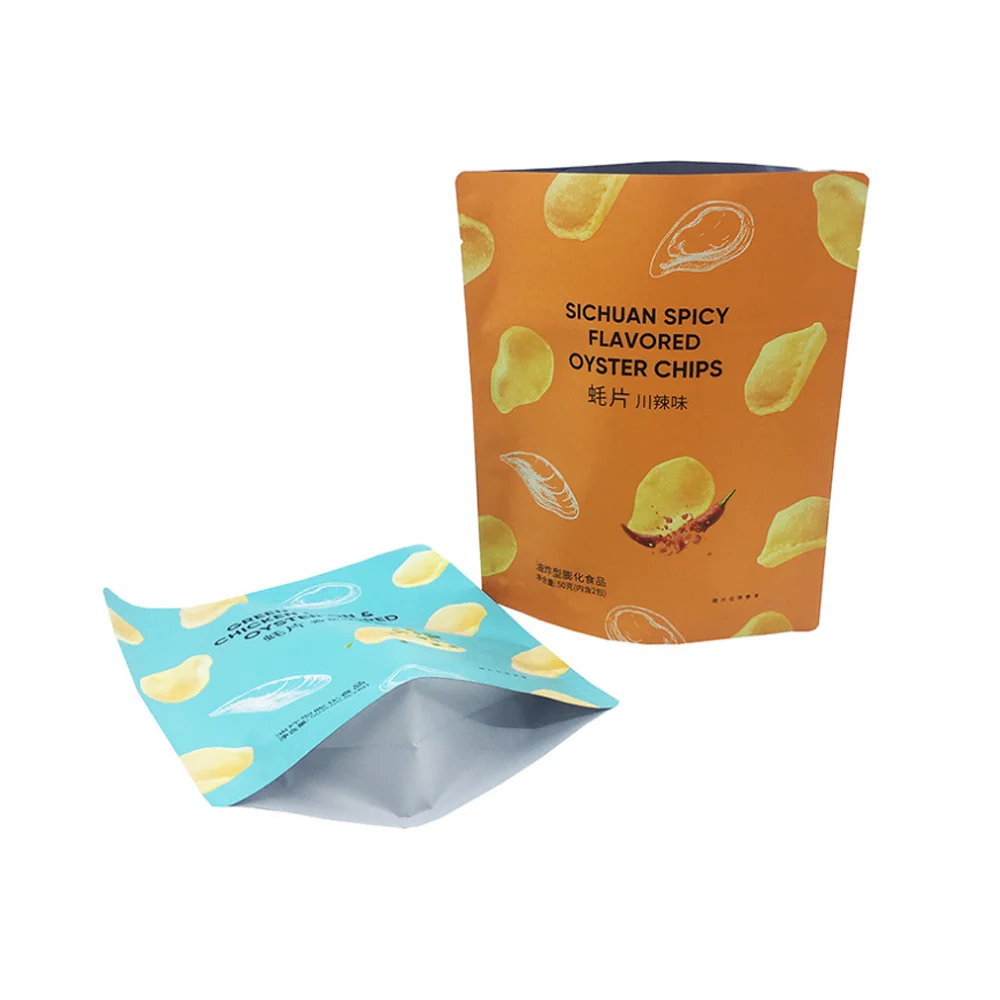Food Packaging Small Doypack Stand up Pouch Chips Candy Peanut Coconut Plastic Aluminum Foil PE Gravure Printing Mylar Bag