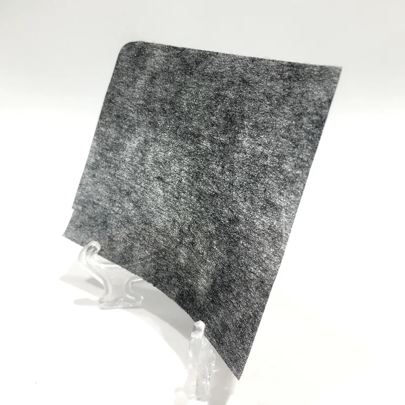 Ultrathin Activated Carbon Fiber Cloth Black Non-woven Fabric With Good Air Permeability For Gas Disposal