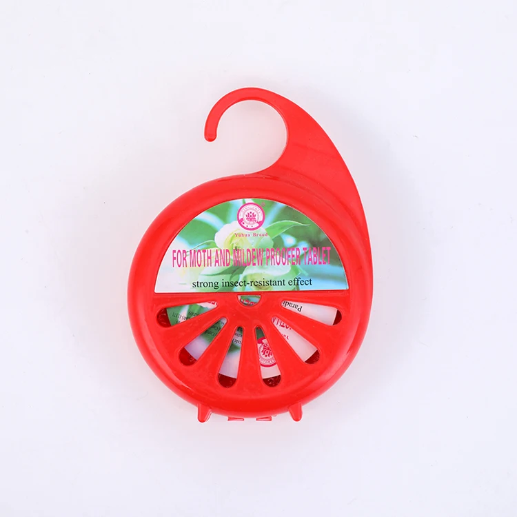 Wardrobe Hanging Air Freshener PDCB Moth Block Air Freshener With Plastic Hook Box