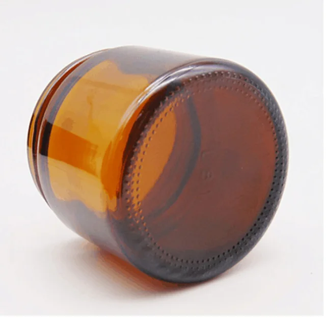 amber wide mouth glass storage jar with lid for candle cosmetic packaging 5ml 15ml 30ml 50ml 60ml 100ml  500ml