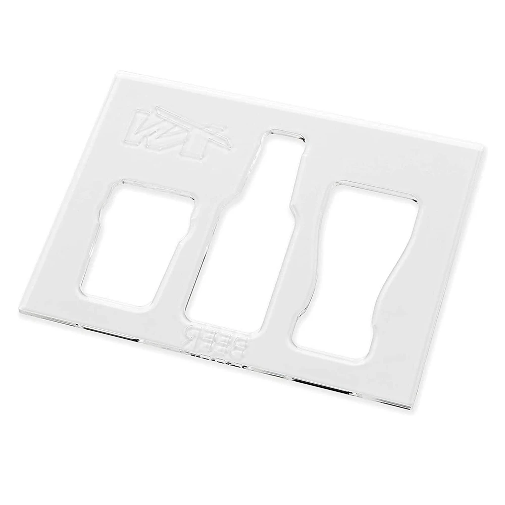 Пользовательский декоративный шаблон в форме пива прозрачный акриловый деревообрабатывающий компас инструмент DIY