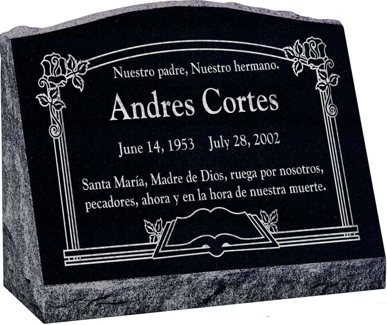 Наклонный серый гранитный Пескоструйный камень в американском стиле новый дизайн надгробие и памятники