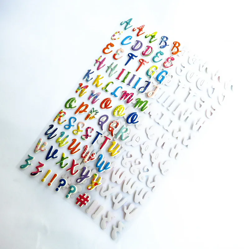 
Embossed Custom Kids Learning 3D Foam Puffy Alphabet Stickers Sheet 
