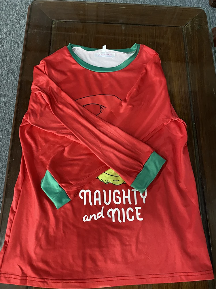 LANANNMOR Christmas style household night clothes parent child