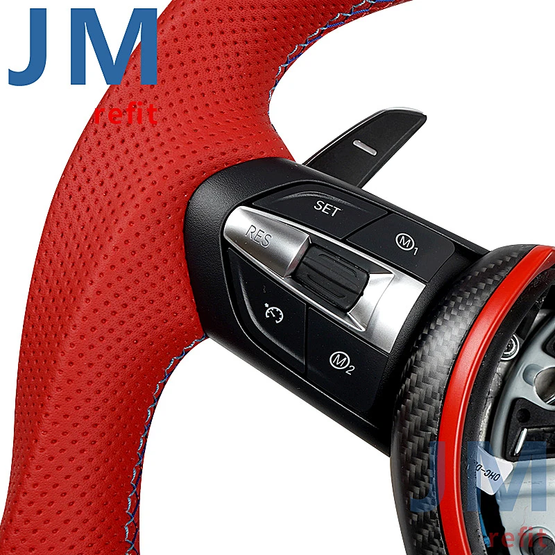 Wholesale Price Carbon Fiber Perforated Leather Steering Wheel for BMW for M5 M4 M3 M2 F10 F30 F80 F82 X1 X2 X3 X4 X5