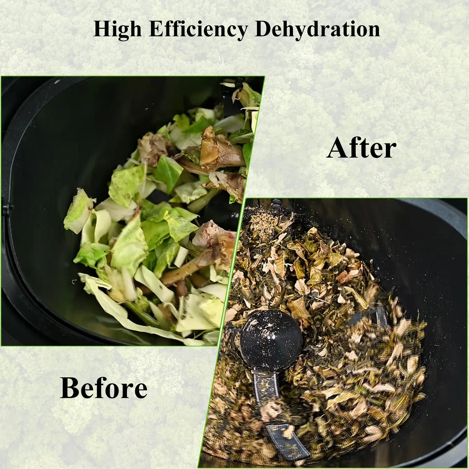 Odor Prevent Filter 3L Auto Reverse & Forward Heat Cycling Tech Kitchen Food Garbage Composter