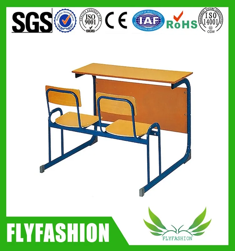China Supply Double Seats Table Sets School Classroom Desk with Chairs Furniture