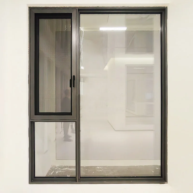 Timestill single tempered glass huge aluminum glass windows simple design aluminum casement windows for house and apartments,