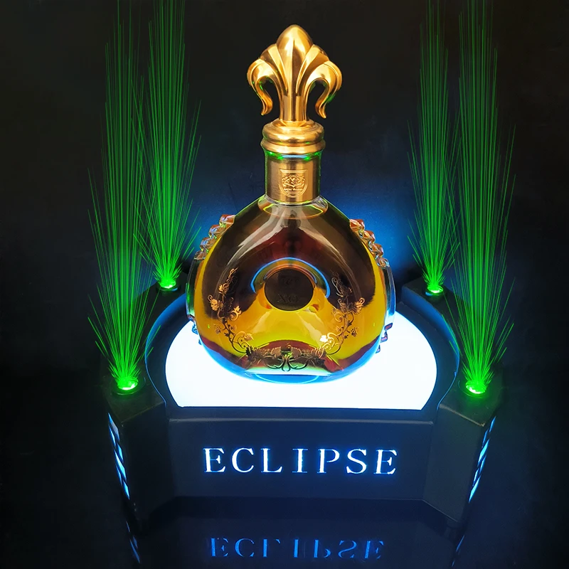 custom bottle glorifier led rechargeable bottle presenter bottle presenter with laser nightclub