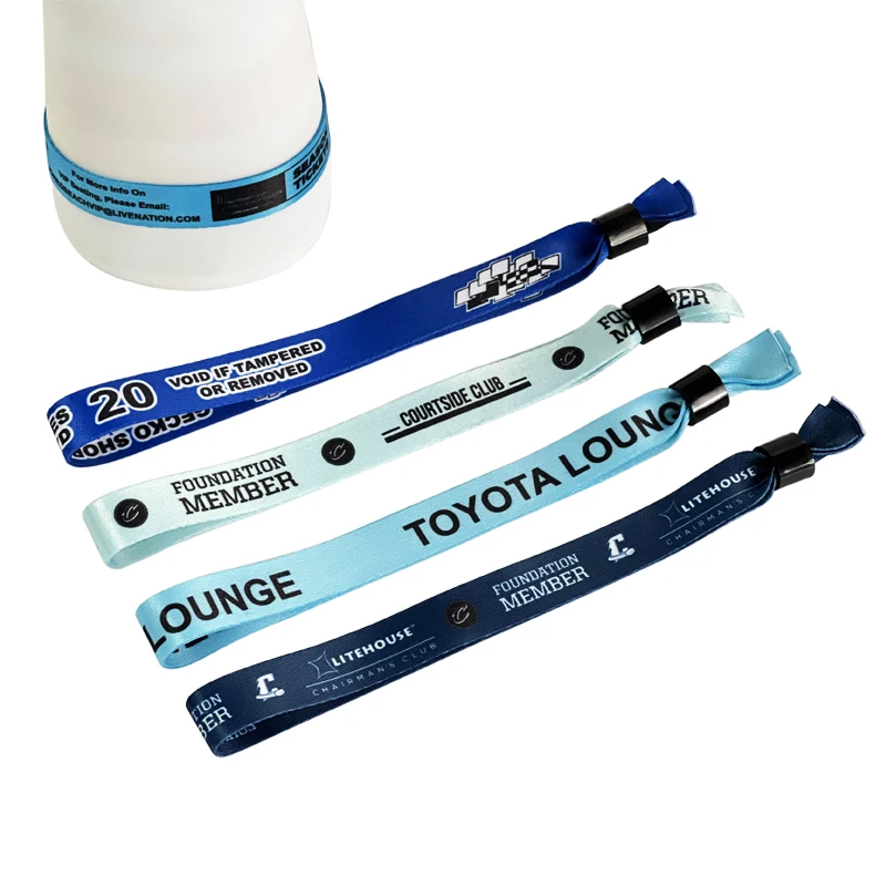 Heat transfer print sublimation wristbands custom festival events adjustable clip activity bracelet