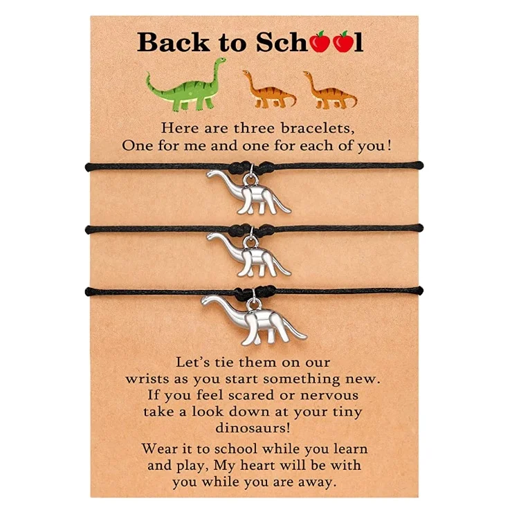 QIUHAN OEM Parent Child Argentinian Dragon Back to School Season Knitted Bracelet