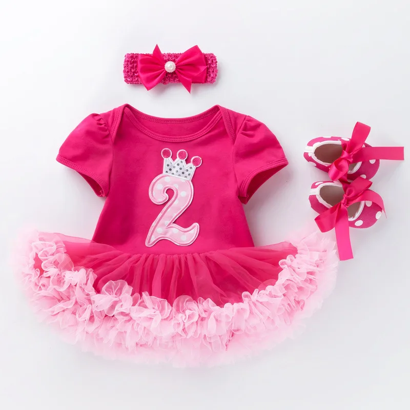 New born girls party dresses set summer rompers for baby girl 24 months