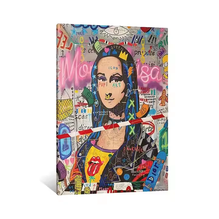 Abstract Graffiti Film Figure Poster Canvas Painting Banksy Monkey Pulp Fiction Pop Art Print Wall Art Picture Room Home Decor