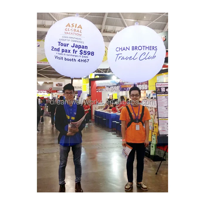 Color changing LED inflatable backpack balloon, led balloon backpack, lighting backpack balloon for advertising